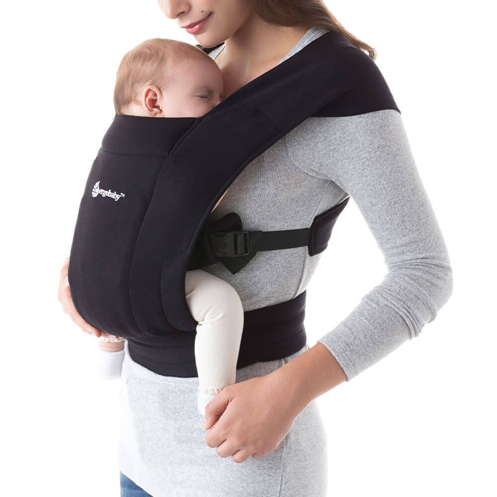 Ergobaby Embrace Newborn Carrier – Soft Knit: Pure Black