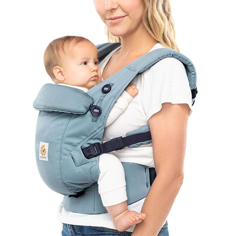 Ergobaby Adapt SoftTouch™ Cotton Baby Carrier: Slate Blue