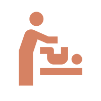 Change nappies icon - leaving home with baby for the first time 