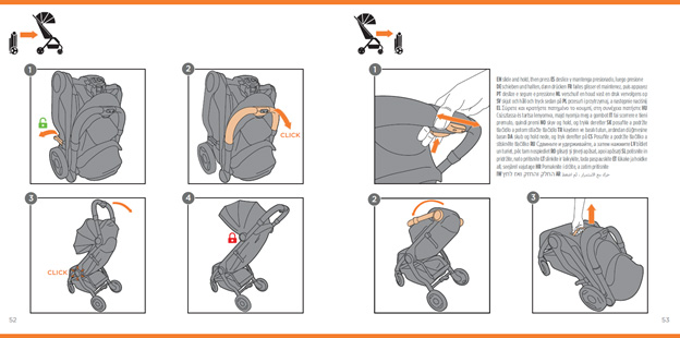 how to fold metro stroller